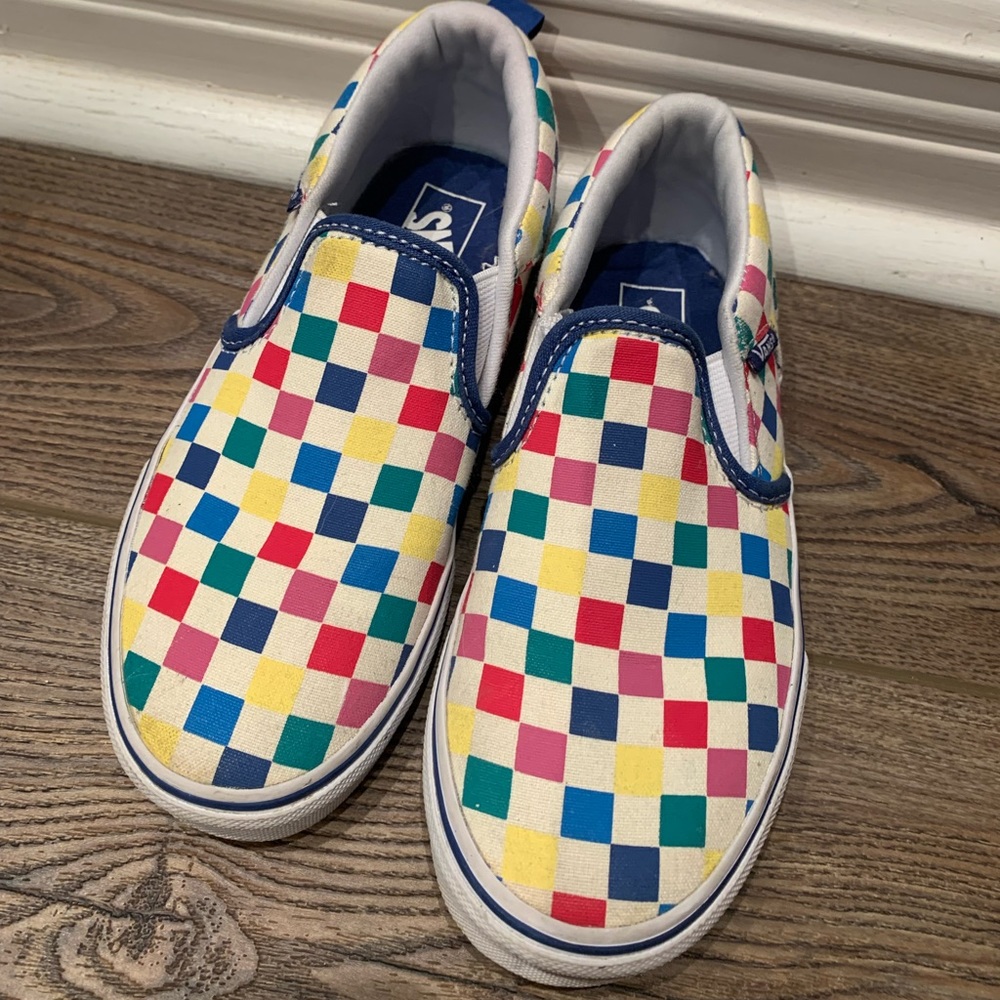 Colorful checkered Vans size 1